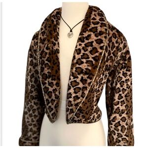 VTG Victoria’s Secret Leopard Print Cardigan
